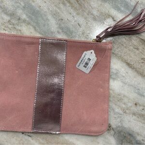 Paper Source Pink Clutch with Metallic Accent
